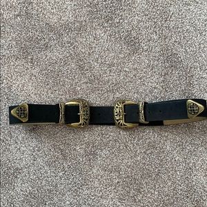 Yellow Gold Double Buckle Belt